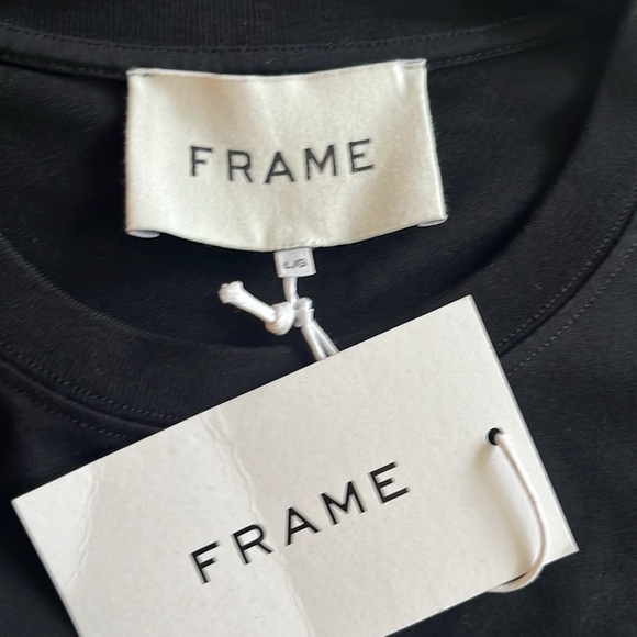 NWT. FRAME Research & Development Long Sleeve Tee Shirt in Noir Black Size Large - Picture 11 of 13